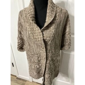 Carolyn Taylor Women's Short Sleeve Cardigan Sweater  Large